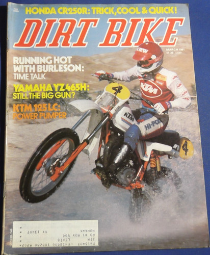 Dirt bike magazine - bike, 1981